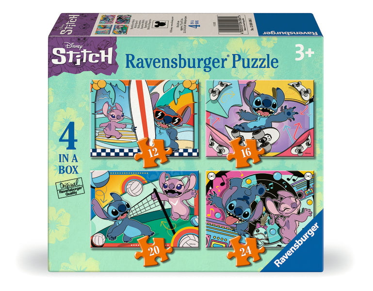 Ravensburger - Disney - Stitch - 4 in a box 12/16/20/24p
