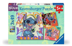 Ravensburger - Disney Stitch - Play the Day Away - 3x49pc Puzzle