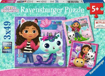 Ravensburger - Gabby's Dollhouse Puzzles - 3x49pc Puzzles