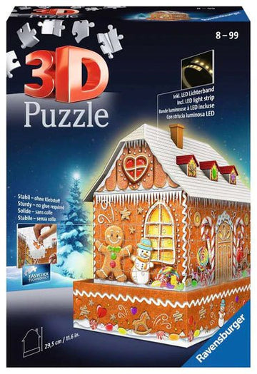 Ravensburger - Gingerbread House Night Edition 3D Puzzle Puzzles