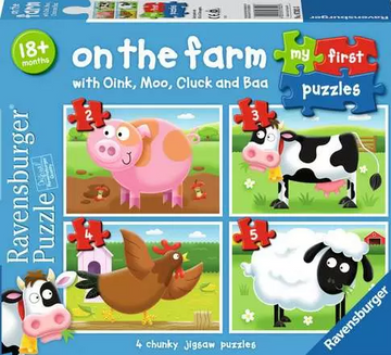 Ravensburger - On the Farm Puzzles - 4 pack Puzzles