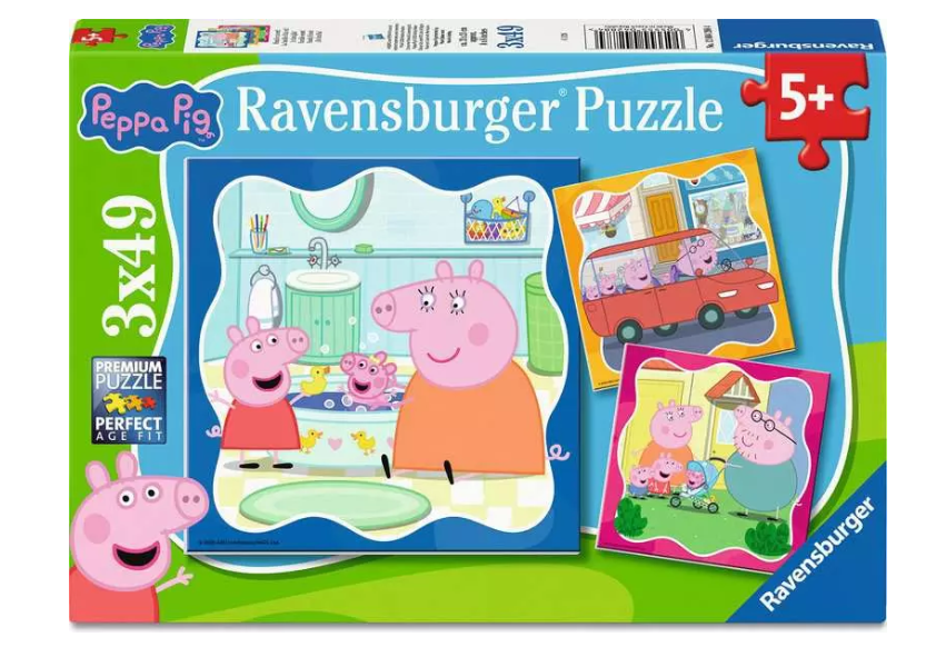 Ravensburger - Peppa Pig - Family Firsts! 3x49 pc Puzzles