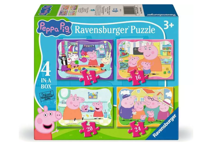 Ravensburger - Peppa Pig - Family Time - 4-in-a-Box Puzzles