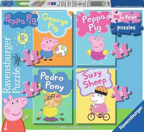 Ravensburger - Peppa Pig Puzzles - 4 pack