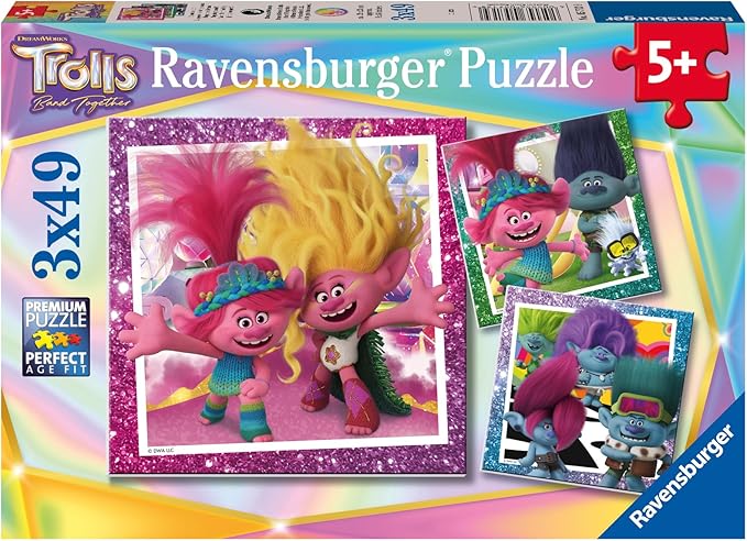 Ravensburger - Trolls Band Together Puzzle - 3x49 Pc