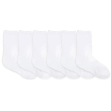 Robeeze - Kids Solid Crew White Socks - 6 pack Baby & Toddler Clothing