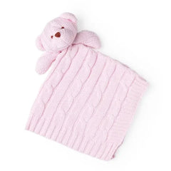 Rose Textiles - Cable Knit Bear Security Blanket