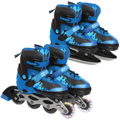 Rugged Racers - Adjustable and Convertible Rollerblade and Ice Skate