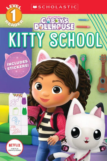 Scholastic - Gabby's Dollhouse: Kitty School Level 1 Reader Books
