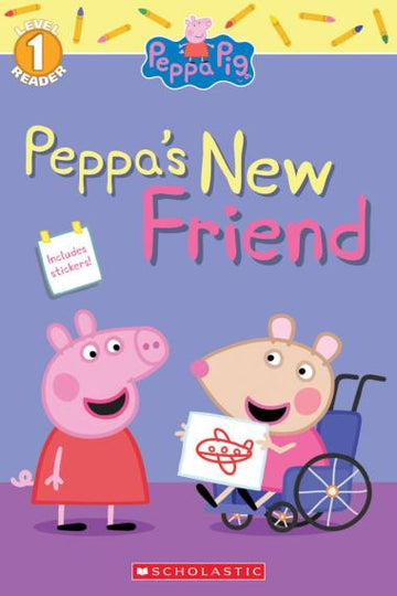 Scholastic - Peppa's New Friend (Peppa Pig Level 1 Reader with Stickers) Books