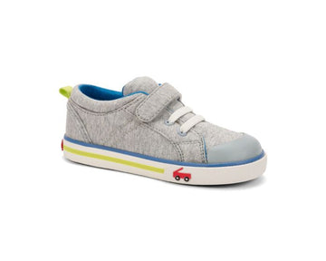 See Kai Run - Tanner Shoe - Toddler Gray Jersey/Lime / 5 Shoes & Accessories
