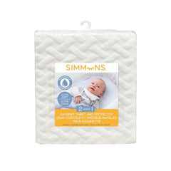 Simmons - 2 in 1 Bassinet Sheet and Protector