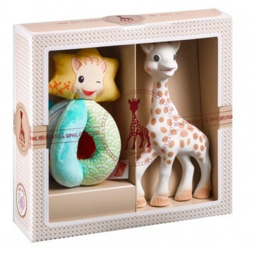 Sophie La Girafe - Ready to Give Birth Box - Rattle Balls and Fabrics Baby Toys