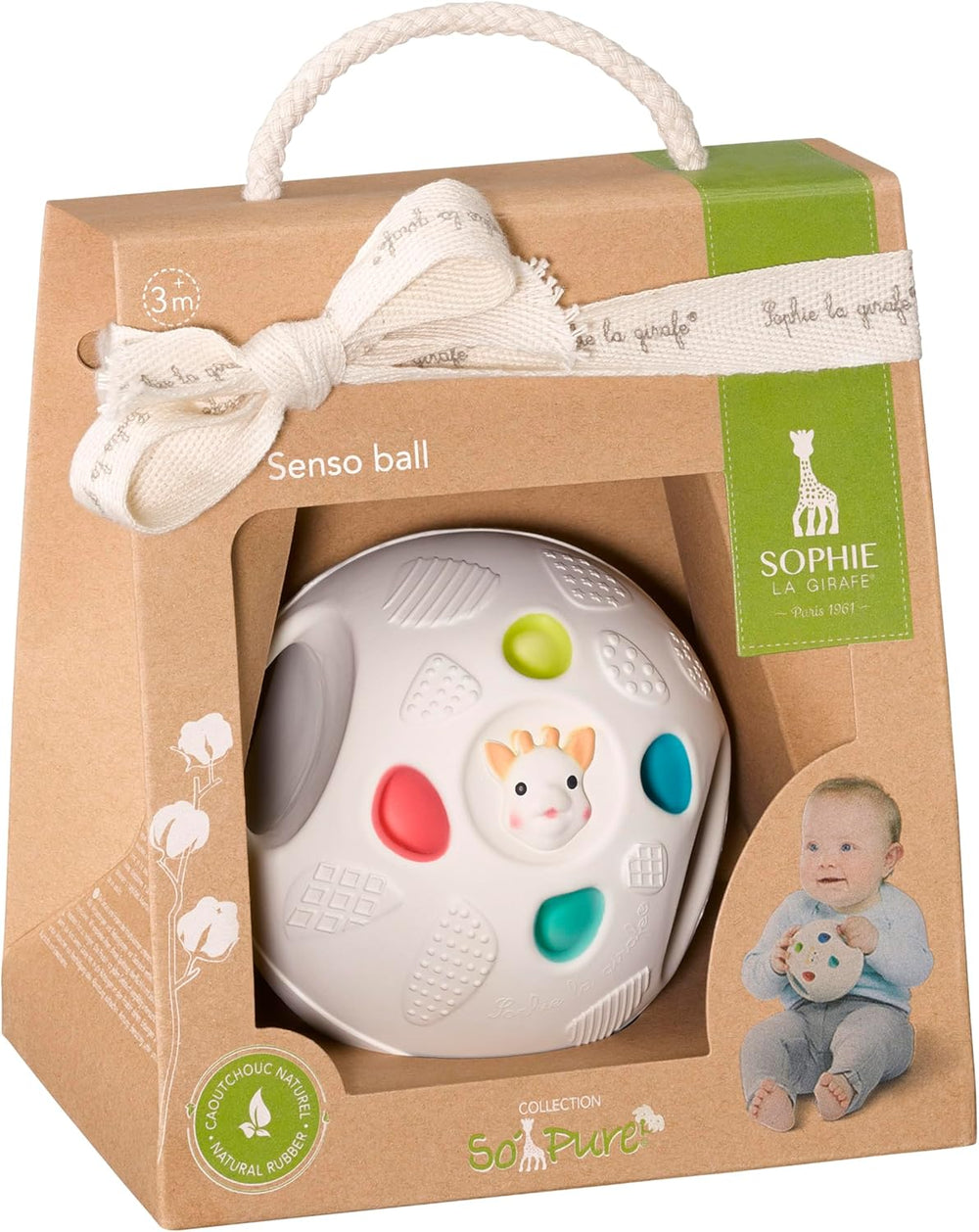 Sophie La Girafe - Senso’Ball Natural Rubber Sensory Toy - So’Pure