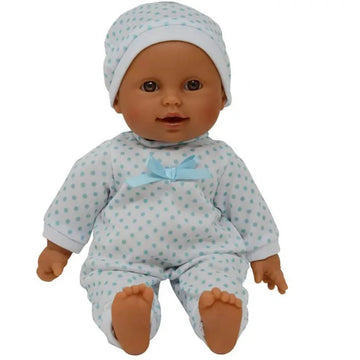 The New York Doll Collection - Polka Dot Doll w/ Pacifier - 11" Blue Toddler Toys