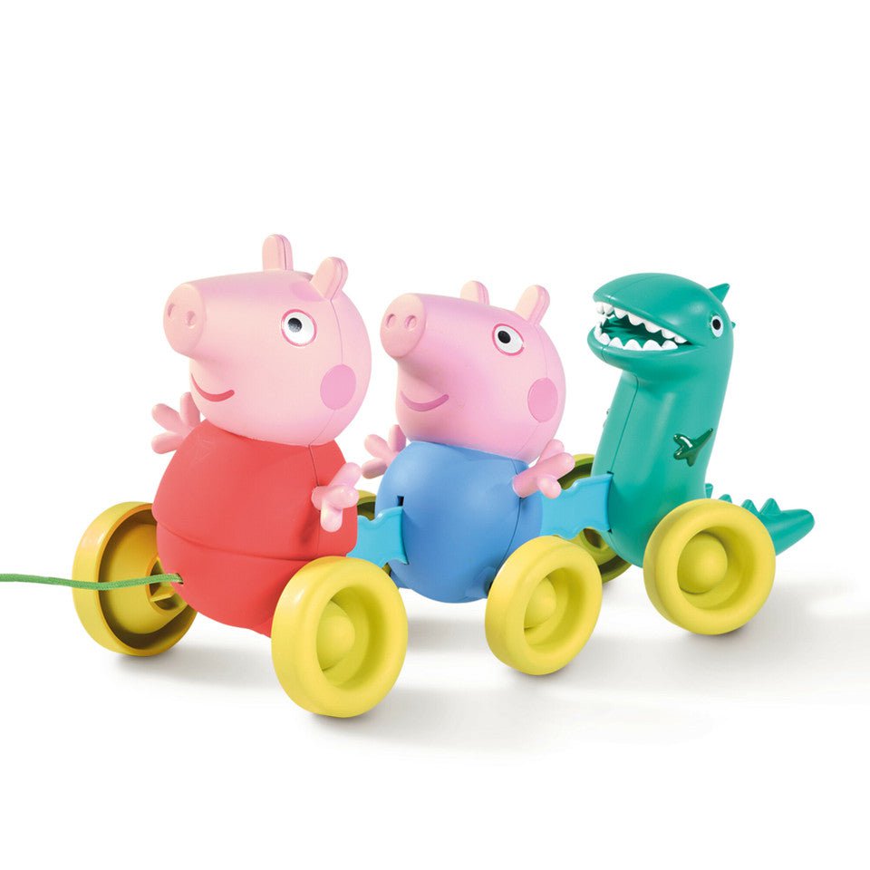 Tomy - Toomies Pull Along Peppa Pig - Walking and Crawling Toy with Wheels