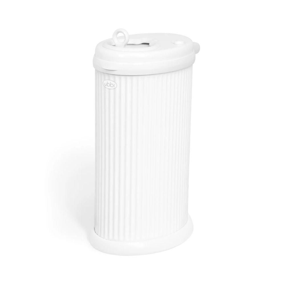 Ubbi - Stainless Steel Fluted Diaper Pail with Odour Locking Design