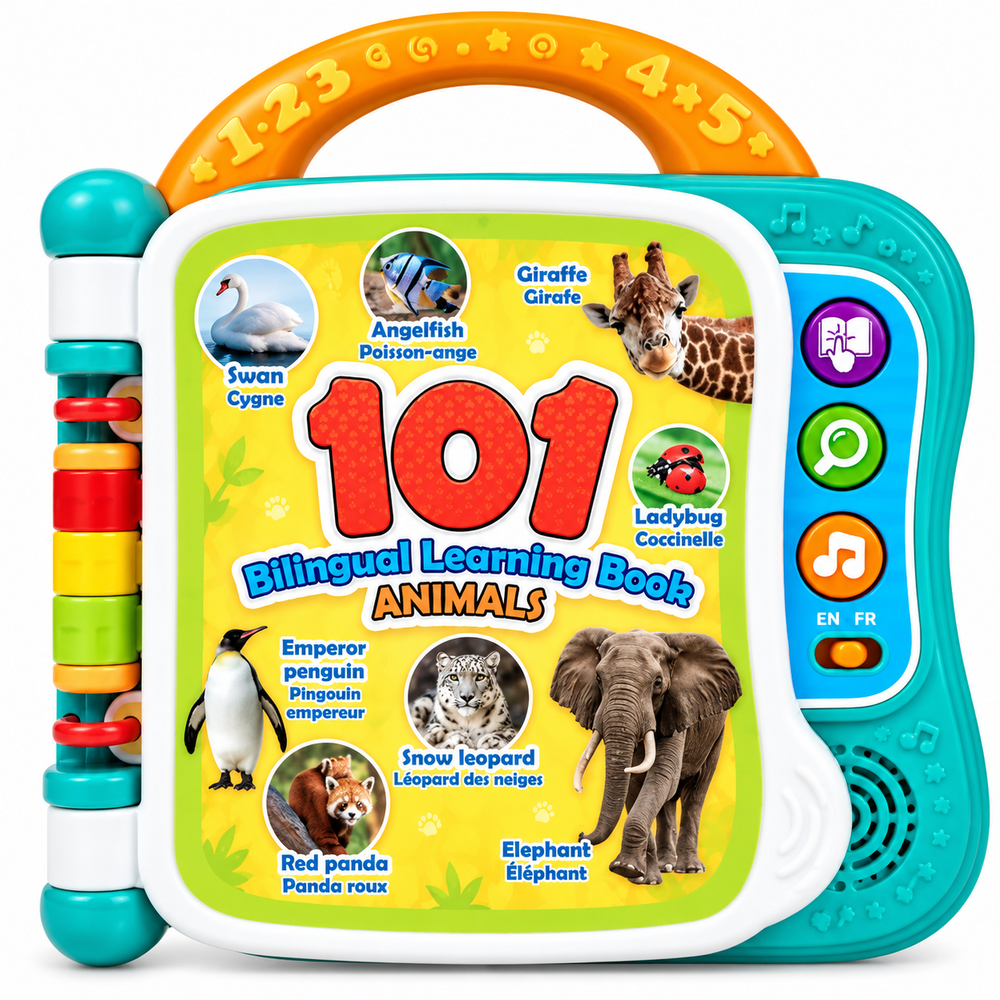Winfun - Bilingual Learning Book - 101 Animals Interactive Educational Book