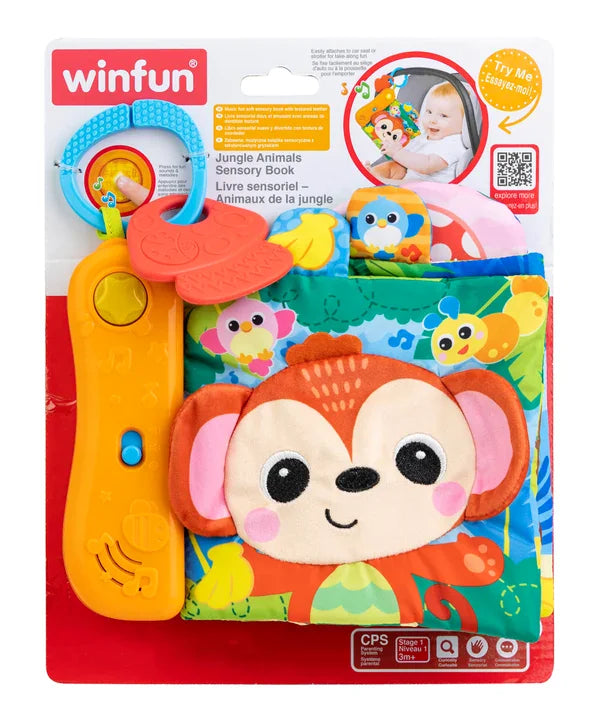 Winfun - Jungle Animal - Soft Baby Sensory Book