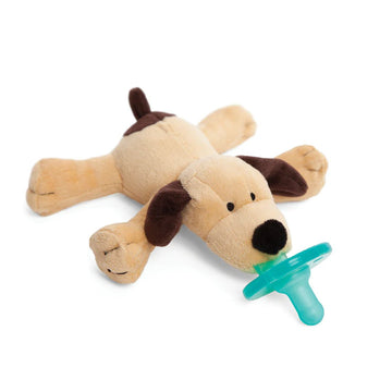 Wubbanub - Brown Puppy Plush Animal Pacifier Pacifiers & Teethers