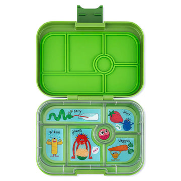 Yumbox - 6 Compartment Leakproof Bento Kids Lunch Box Monster Green All Feeding