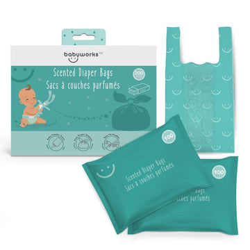 Baby Works - Disposable Scented Diaper Bags - 200 Value Pack Diapering & Potty