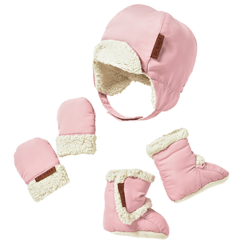 Bomber Hat Set - Blush Pink Winter Essentials