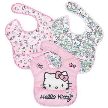 Bumkins - Superbib Hello Kitty (3 pck) Bibs & Burp Cloths