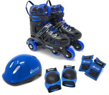 Chicago Skates - Adjustable Rollerblade Combo Set Blue / Size 1-4 Ride-Ons