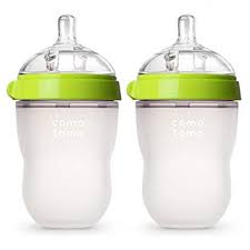 Comotomo - Natural Flow Bottle (Double Pack) - GREEN 8oz Bottles & Accessories