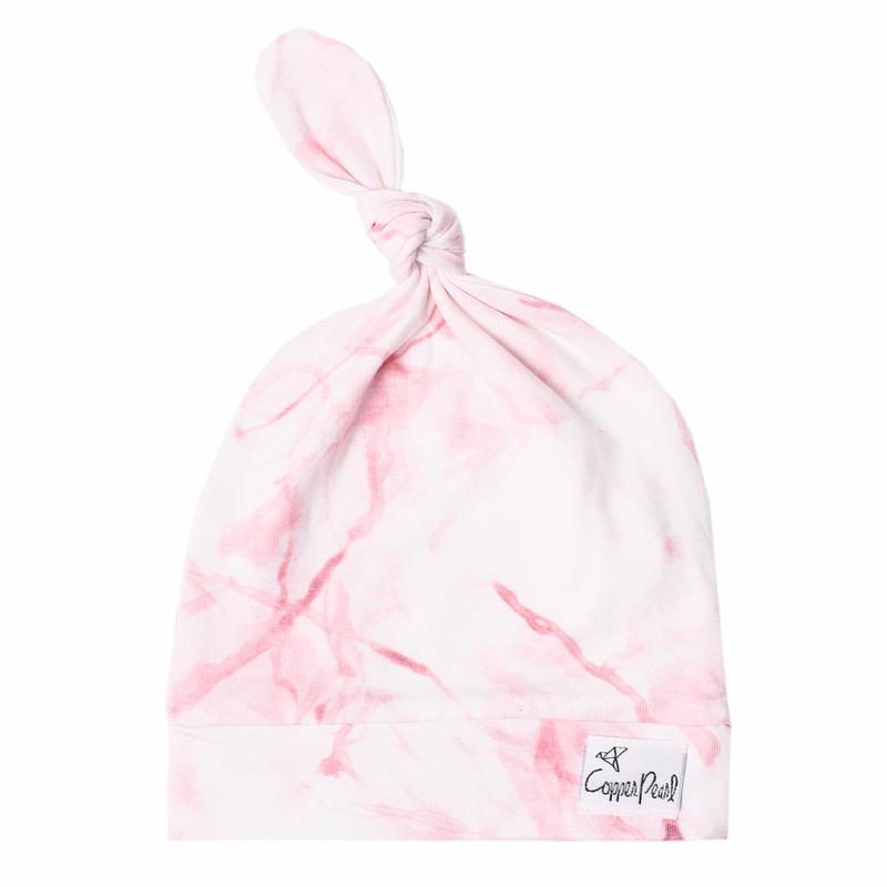 Brown Newborn Hat Copper Pearl Baby Beanie Hat With Top Knot - Stretchy ...