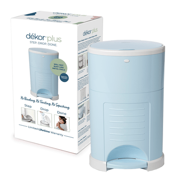 Dekor - Plus Hands-Free Diaper Pail Soft Blue Nursery Essentials