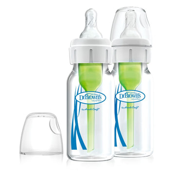 Dr.Brown's - Options+ Anti-Colic Narrow Glass Bottles - 2pk/4oz Bottles & Accessories