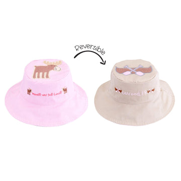 Flapjacks - Kids Sun Hat - Moose/Canoe Small (6M-2Y) Shoes & Accessories