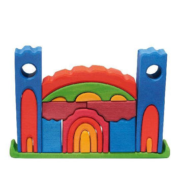 Gluckskafer - 22pc Painted Wooden Castle Baby Activity Toys