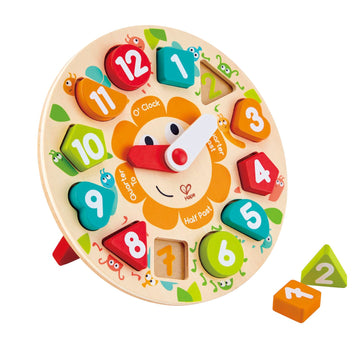 Hape - Chunky Clock Puzzle Toddler Toys