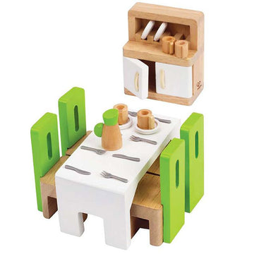 Hape - Dining Room Doll House Furniture Pretend Play
