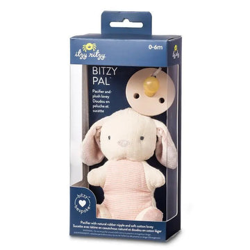 Itzy Ritzy - Bitzy Pal Natural Rubber Pacifier & Stuffed Animal Bunny Pacifiers & Teethers
