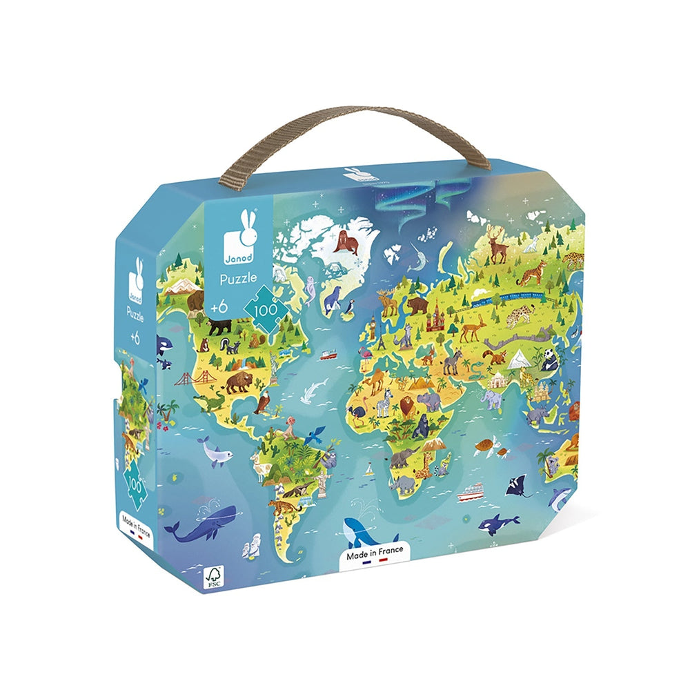 Janod - 100 pc Puzzle - World