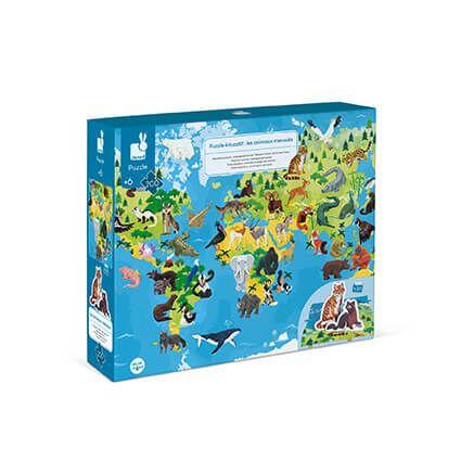 Janod - 200 pc 3D Educational Puzzle - Endangered Animals