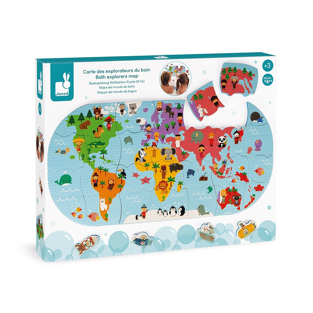 Janod - 28 pc Explorers Map Bath Puzzle