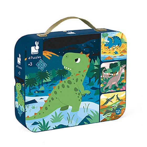 Janod - 4 in 1 Progressive Puzzle in Suitcase