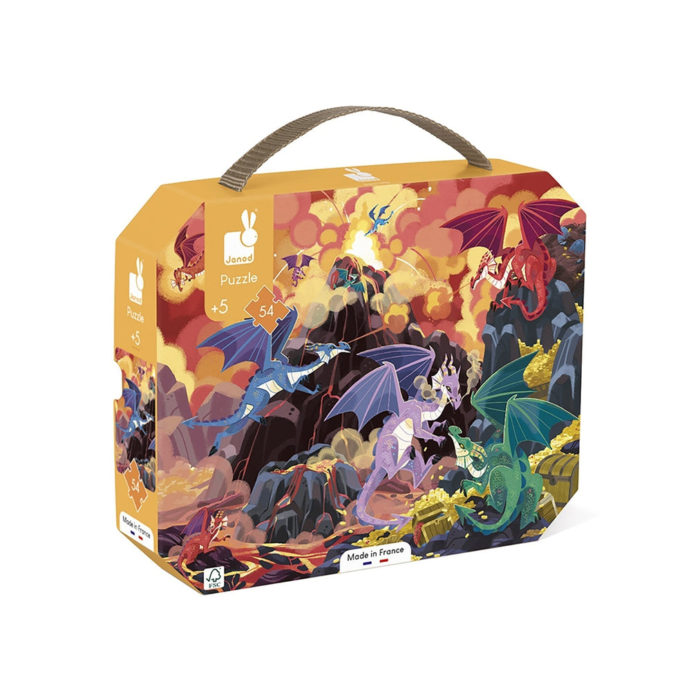 Janod - 54 pc Puzzle - Fiery Dragons