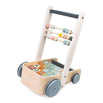 Janod - Cart with ABC Blocks Toddler Toys