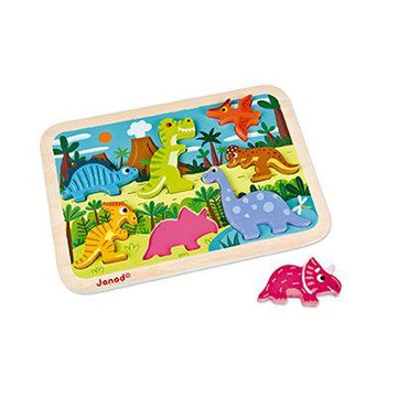 Janod - Chunky Puzzle - Dinosaur Toddler Toys