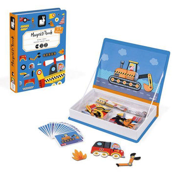Janod - Magnetibook - Racers Toddler Toys
