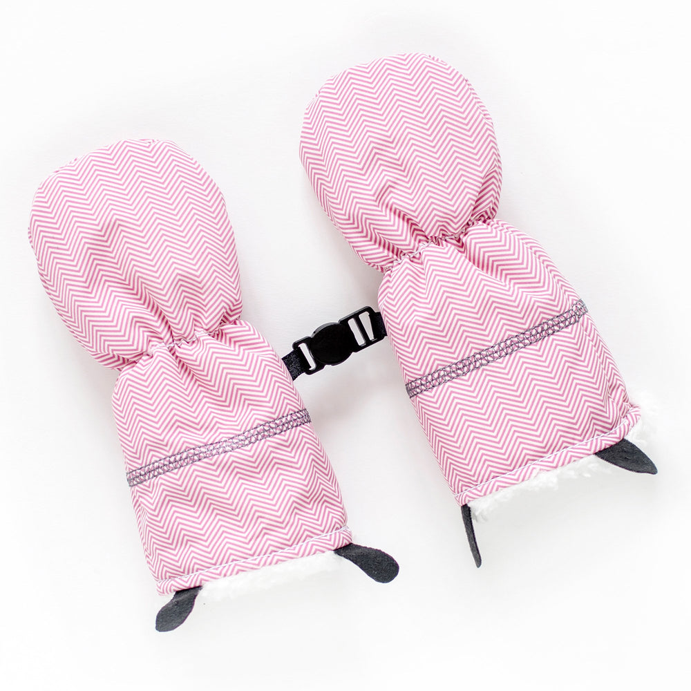 Juddlies - Herringbone Pink - Mits 0-6M