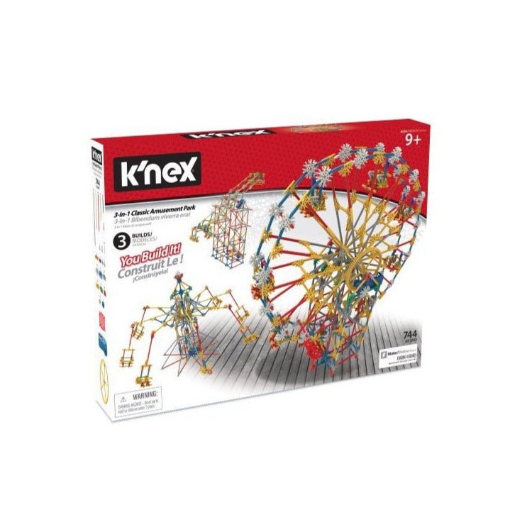 K'NEX - Building Sets - 744PC Motorized Amusement Park Set