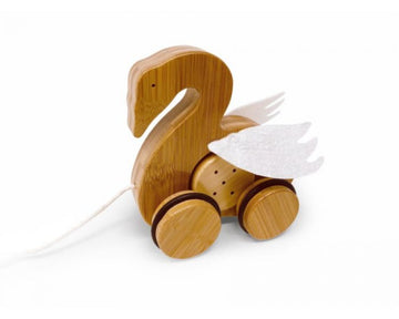 Kinderfeets - Bamboo Push & Pull Swan All Toys