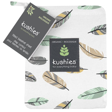 Kushies - Organic Bassinet Sheet (Prints) Multi - Feather Bedding